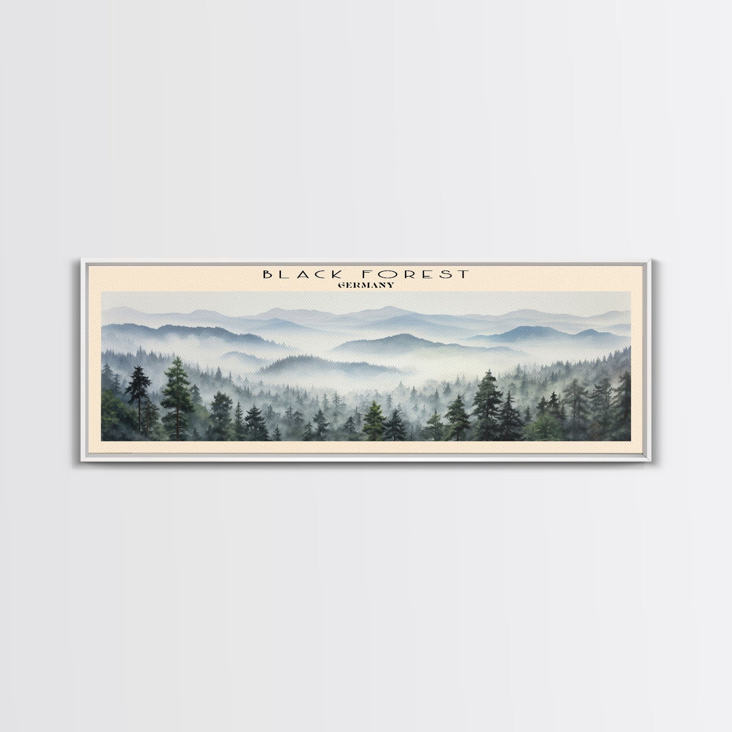 Black Forest Framed Canvas Print Travel Poster | Wall Art | Home Decor | Gift For Travel Lover | Wall Hanging | Original Art