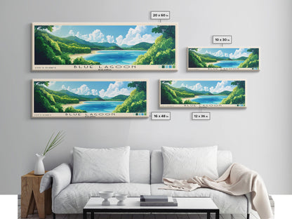 Blue Lagoon, Malasyia Panoramic Print, Vacation Gift, Malasyia Wall Art, Vacation Wall Art, Vacatation Memories, Beach Decor, Beach Or Lakehouse Art