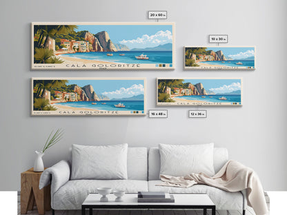 Cala Goloritzé, Italy Panoramic Print, Vacation Gift, Italy Wall Art, Vacation Wall Art, Vacatation Memories, Beach Decor, Beach Or Lakehouse Art