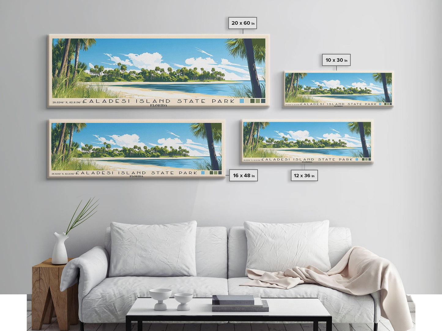 Caladesi Island State Park, Florida Panoramic Print, Vacation Gift, Florida Wall Art, Vacation Wall Art, Vacatation Memories, Beach Decor, Beach Or Lakehouse Art