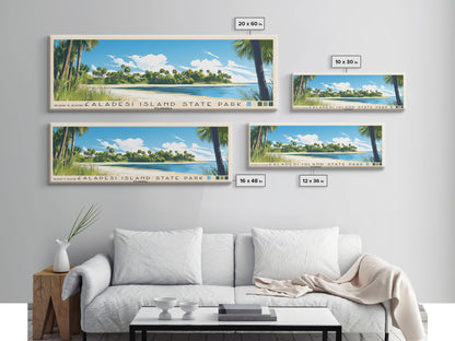 Caladesi Island State Park, Florida Panoramic Print, Vacation Gift, Florida Wall Art, Vacation Wall Art, Vacatation Memories, Beach Decor, Beach Or Lakehouse Art