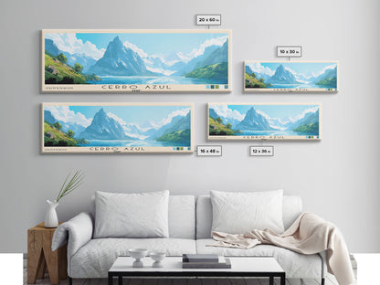 Cerro Azul, Peru Panoramic Print, Vacation Gift, Peru Wall Art, Beach Painting, Beach Decor, Large Wall Art, Wood Frame Art
