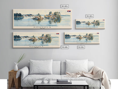 Kouvola Finland Wall Art, Panoramic Travel Poster, Panoramic Framed Canvas Print, City Wall Art, Wall Hanging Home Decor, Travel Art