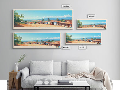 Cabinda, Angola Panoramic Travel Poster Canvas Print, Cabinda, Angola Painting, Angola Art, Cabinda Travel Art, Guest Room Painting