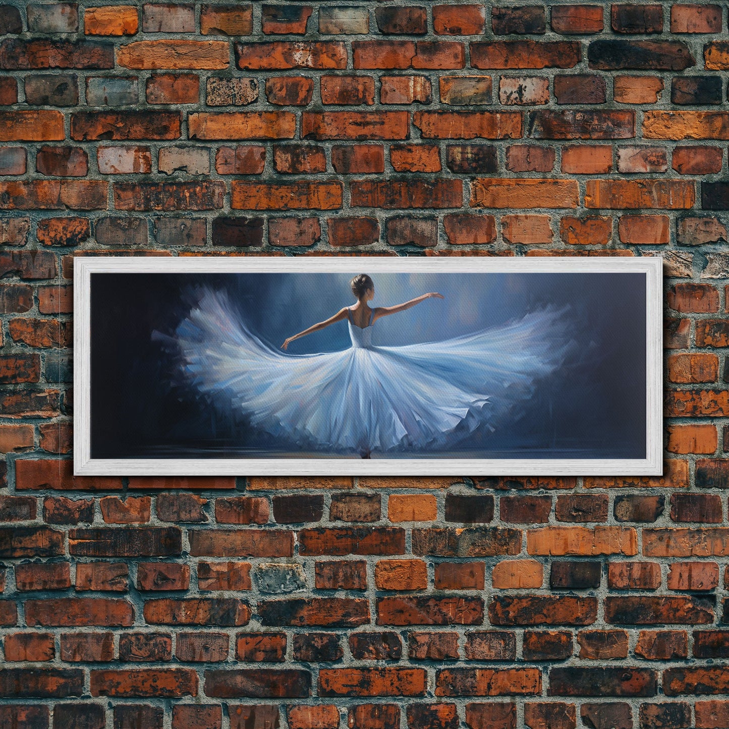 Ballerina Wall Art Watercolor Framed Canvas Print, Ballet Wall Decor, Ballet Prints, Ballerina Tutu and Slippers, Girl Room Nursery Art