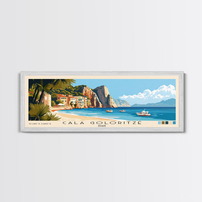 Cala Goloritzé, Italy Panoramic Print, Vacation Gift, Italy Wall Art, Vacation Wall Art, Vacatation Memories, Beach Decor, Beach Or Lakehouse Art