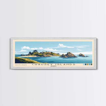 Chausey Islands, France Panoramic Beach Print, Vacation Gift, France Wall Art, Beach Painting, Beach Decor, Beach Painting