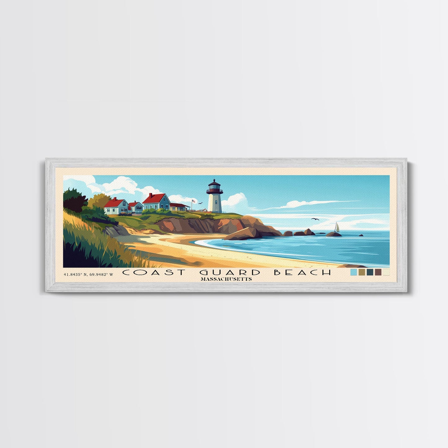 Coast Guard Beach, Massachusetts Panoramic Print, Vacation Gift, Massachusetts Wall Art, Vacation Wall Art, Vacatation Memories, Beach Decor, Beach Or Lakehouse Art