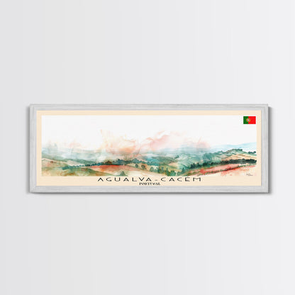 Agualva Portugal Wall Art, Panoramic Travel Poster, Panoramic Framed Canvas Print, City Wall Art, Wall Hanging Home Decor, Travel Art