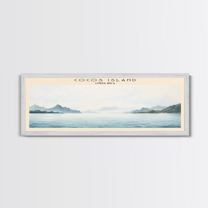 Cocos Island COUNTRY | Framed Travel Poster Canvas Print | Trendy Wall Art | Watercolor Painting | Living Room Art | Unique Art
