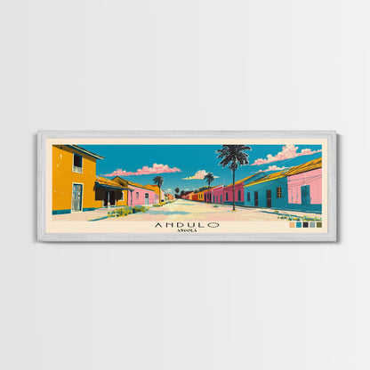 Andulo, Angola Panoramic Canvas Print, Andulo, Angola Painting, Angola Art, Andulo Travel Poster, Travel Art, Guest Room Painting