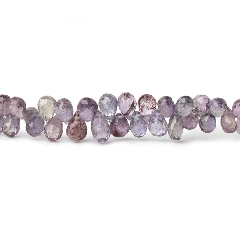 3x2-5.5x3mm Plum Sapphire Faceted Tear Drop Beads 17 inch 300 pieces AA