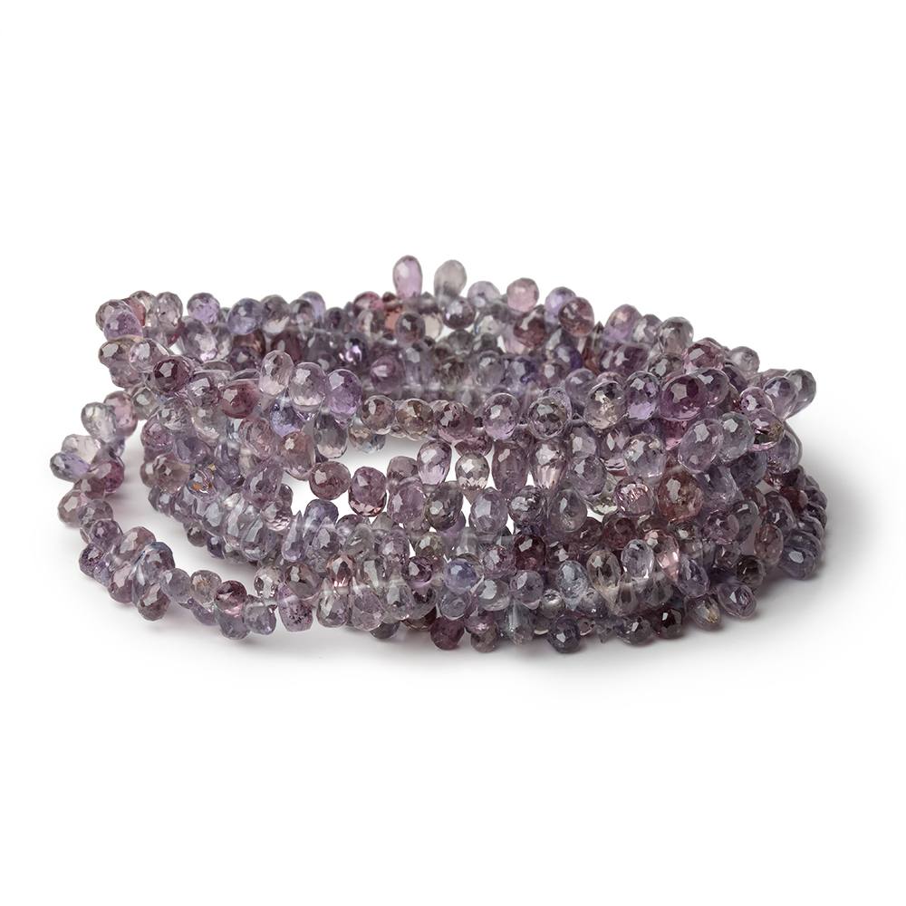 3x2-5.5x3mm Plum Sapphire Faceted Tear Drop Beads 17 inch 300 pieces AA