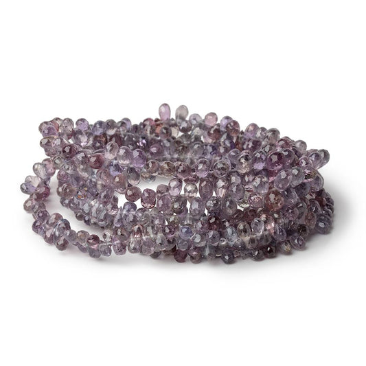 3x2-5.5x3mm Plum Sapphire Faceted Tear Drop Beads 17 inch 300 pieces AA