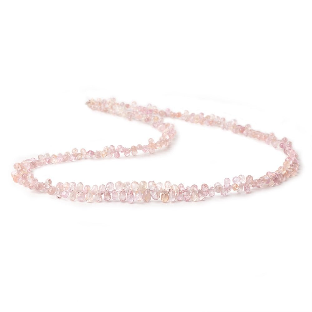 3x2-5x3mm Multi Pink Sapphire Faceted Tear Drop Beads 16 inch 300 pieces AA