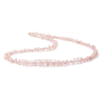 3x2-5x3mm Multi Pink Sapphire Faceted Tear Drop Beads 16 inch 300 pieces AA