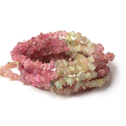 3x2-7x4mm Multi Color Sapphire Raw Crystal Beads 16 inch 172 pieces