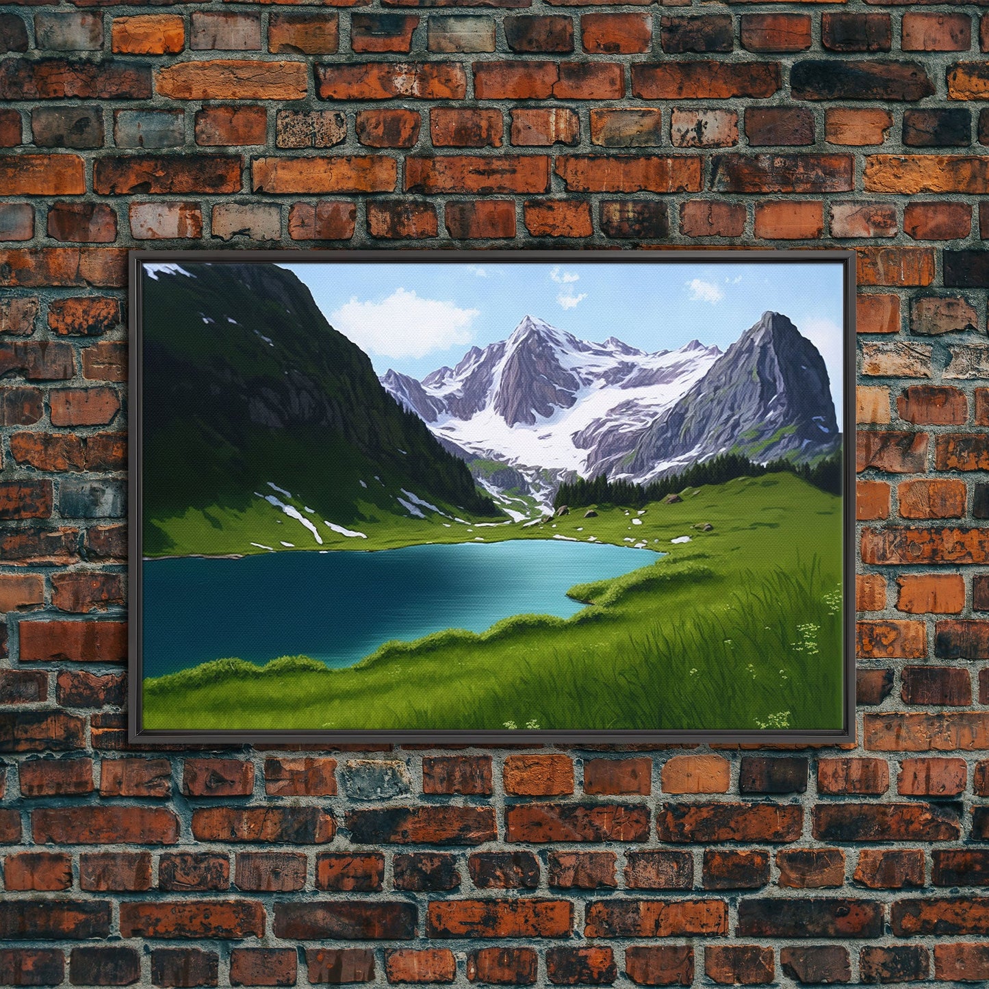 Calm and Serene Landscape Painting, Framed Canvas  Print, Canvas Art, Framed wall decor, living room wall art