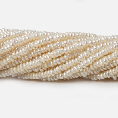 3x2.8mm Off White Center Drilled Baroque Freshwater Pearls 14 inch 245 pieces