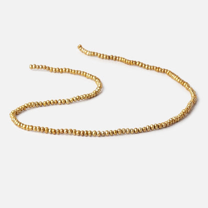 3x2mm Brass Button Freshwater Pearl Beads 15.5 inch 175 pieces