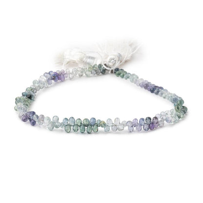 3x2mm Multi Color Sapphire Faceted Tear Drop Beads 8 inch 152 pieces