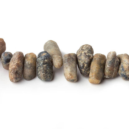 3x3-16x6mm Blue Gray Sapphire Unpolished Natural Crystal Beads 14 inch 94 pcs