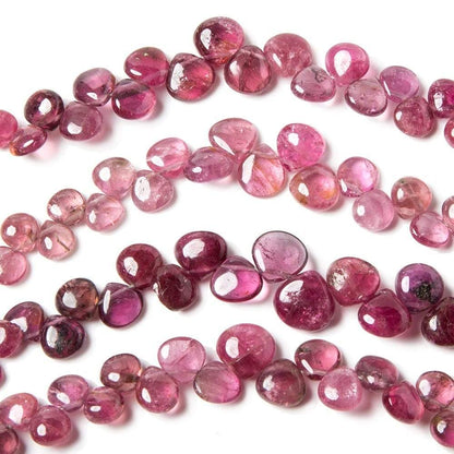 3x3-8x8mm Pink Tourmaline plain heart beads 65 pcs