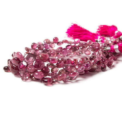 3x3-8x8mm Pink Tourmaline plain heart beads 65 pcs