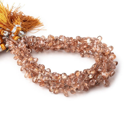 3x4-4x6mm Andalusite Faceted Pear Beads 8 inch 70 pieces