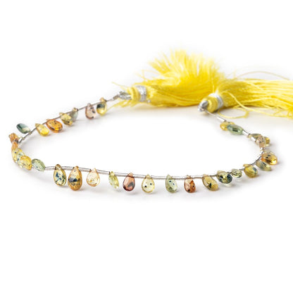 3x5mm Songea Fancy Sapphire Pear Briolette 8 inch 32 pieces