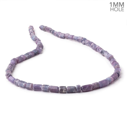 3x6-7x5mm Natural Ruby Natural Crystal Tube Beads 16 inch 58 pieces 1mm Hole