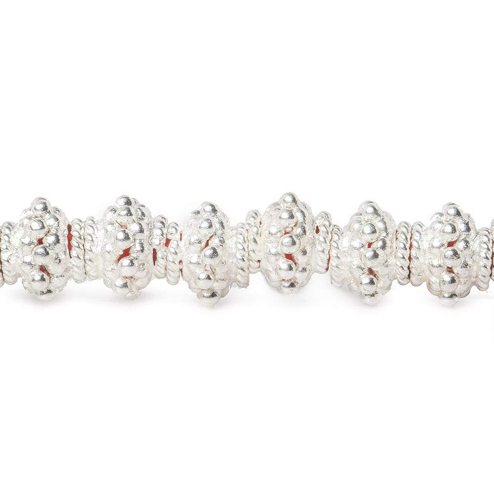 3x7mm Sterling Silver Plated Copper Bead Cap 8 inch 64 pcs