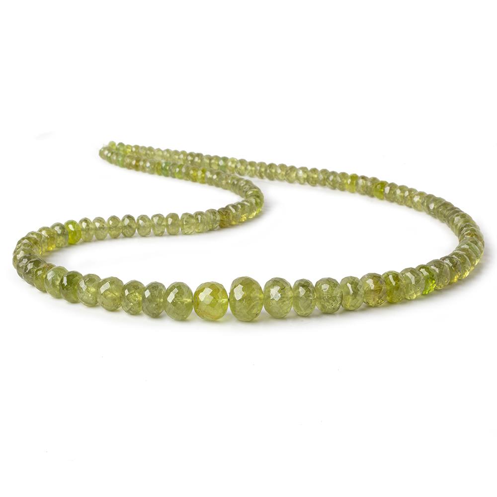 5.5-10.5mm Grossular Garnet faceted rondelles 18 inch 119 pieces AA