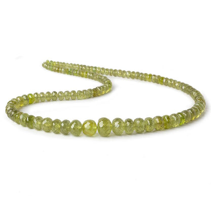 5.5-10.5mm Grossular Garnet faceted rondelles 18 inch 119 pieces AA