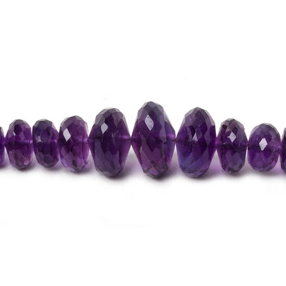 4-10mm Amethyst faceted rondelle beads 16 inch 106 pieces AA