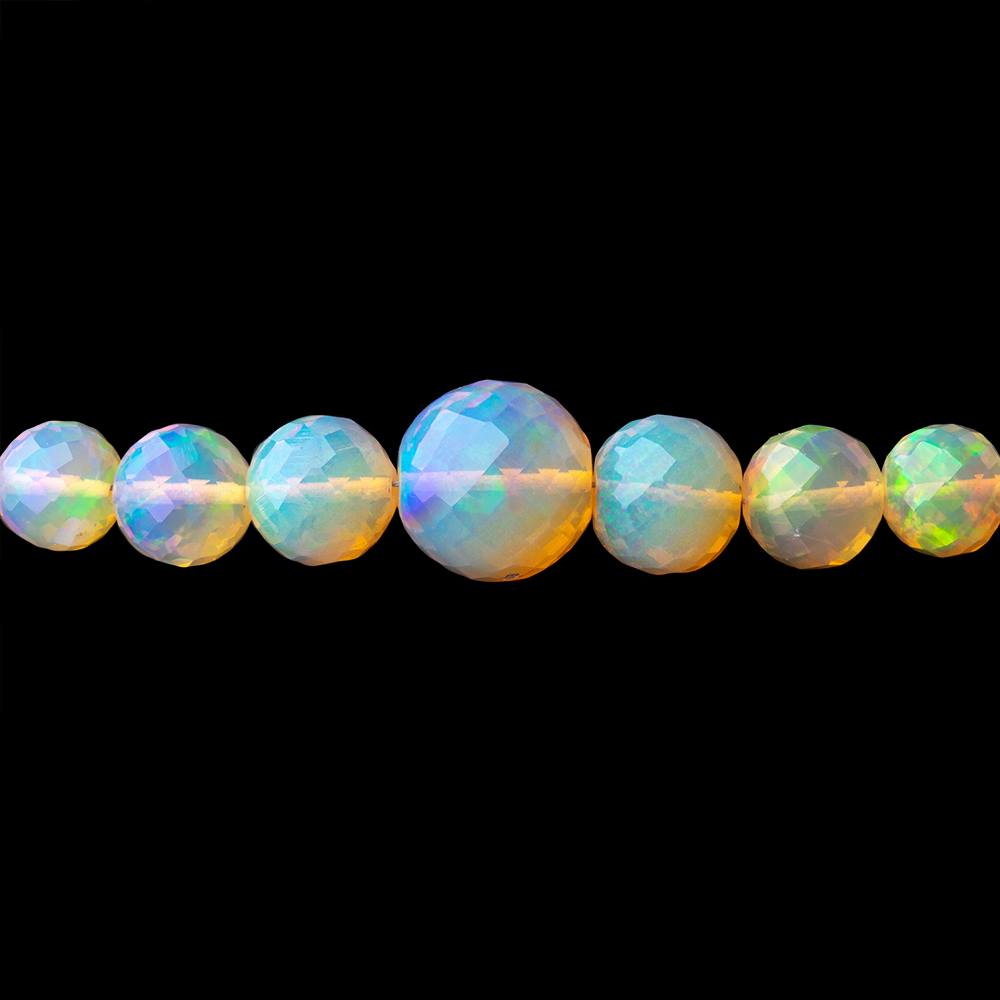 4-10mm Ethiopian Opal Faceted Round Beads 16.5 inch 88 pieces AAA