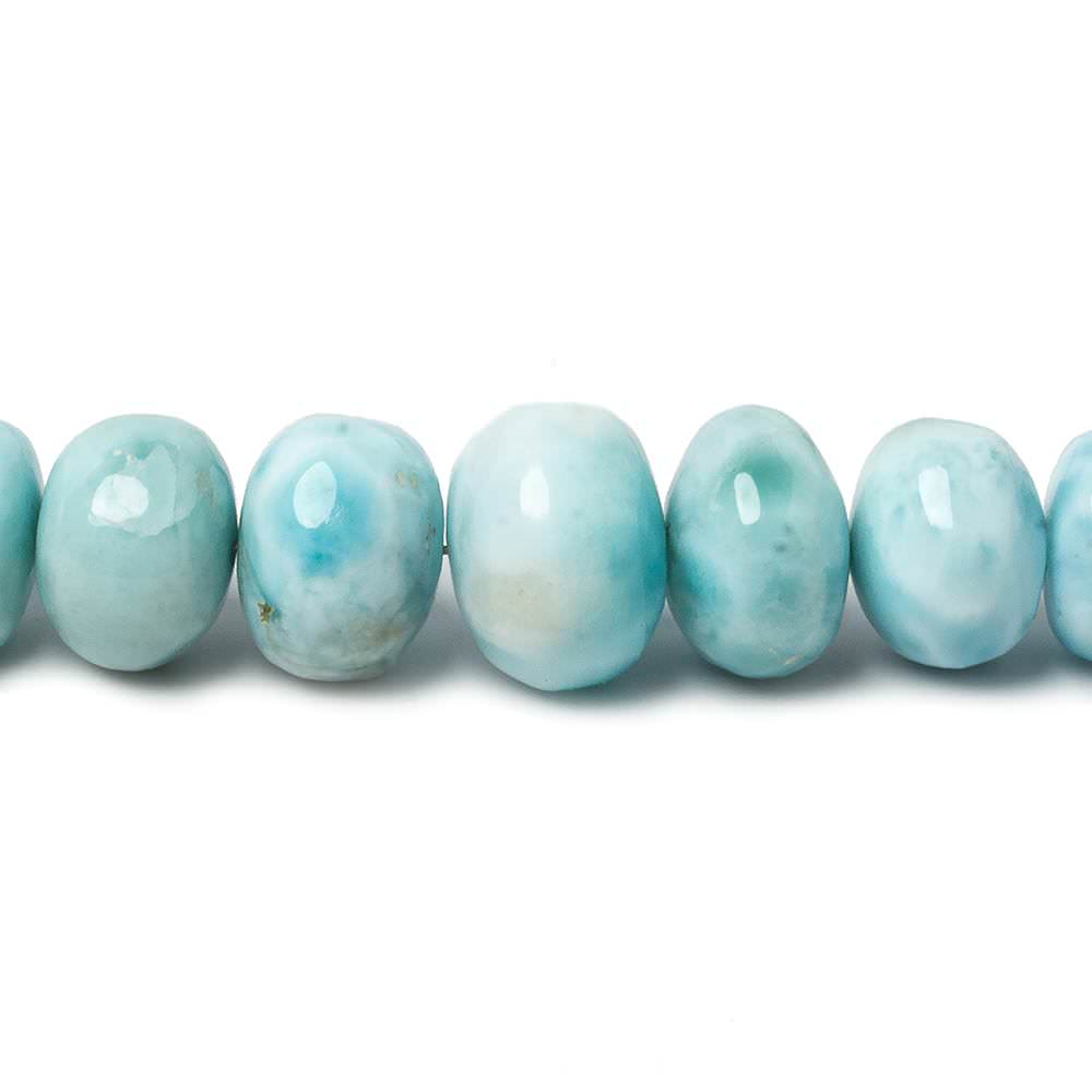 4-10mm Larimar plain rondelle beads 18 inch 130 pieces AA
