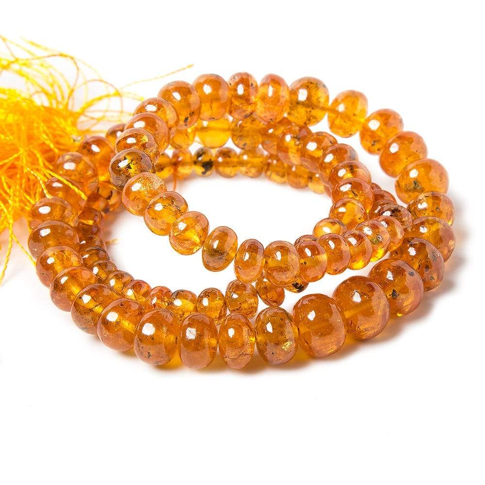 4-10mm Mandarin Garnet Plain Rondelle Beads 16 inch 60 beads AAA Grade