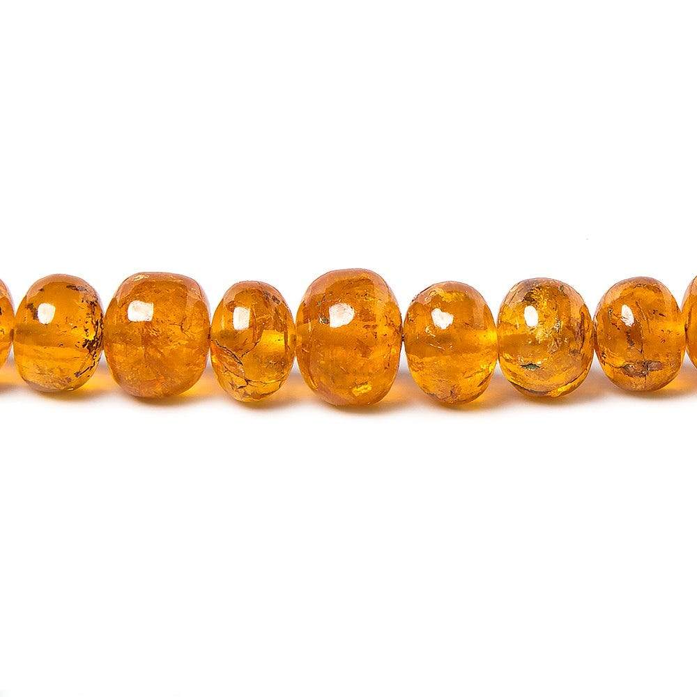 4-10mm Mandarin Garnet Plain Rondelle Beads 16 inch 60 beads AAA Grade