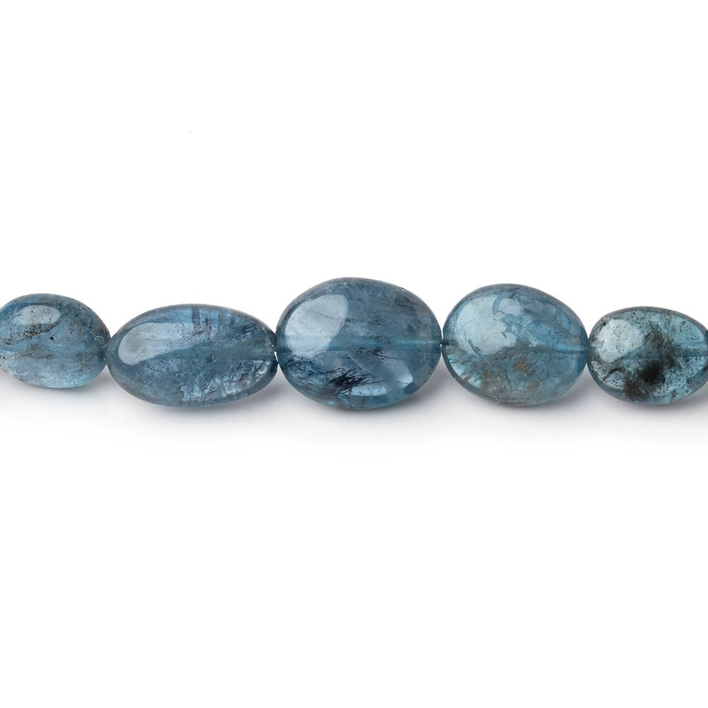 4-10mm Moss Aquamarine Plain Oval Beads 17.5 inch 64 pieces