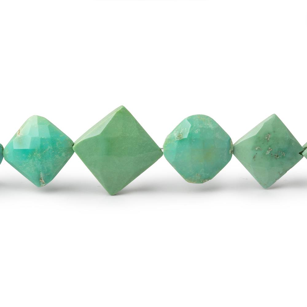 4-10mm Sleeping Beauty Turquoise Faceted Square Beads 18 inch 57 pieces