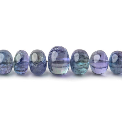 4-10mm Tanzanite Plain Rondelle Beads 21 inch 134 pieces AAA