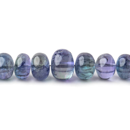 4-10mm Tanzanite Plain Rondelle Beads 21 inch 134 pieces AAA