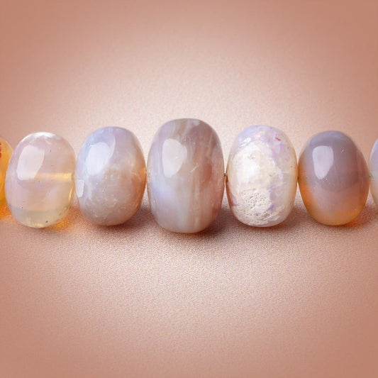 4-11.5mm Australian Opal Plain Rondelle Beads 20 inch 130 pieces AAA