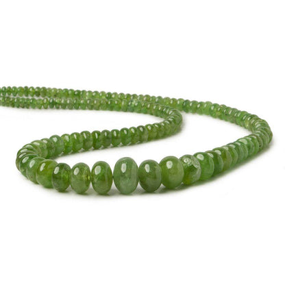 4-11mm Tsavorite Garnet plain rondelle beads 18 inch 133 beads