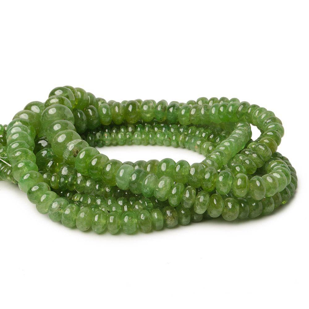 4-11mm Tsavorite Garnet plain rondelle beads 18 inch 133 beads