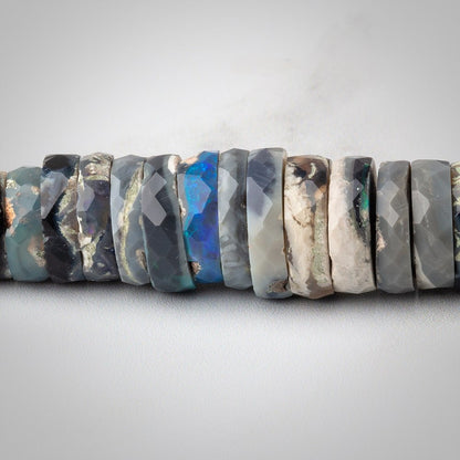 4-12.5mm Australian Opal Faceted Heishi Beads 16 inch 178 pieces AAA