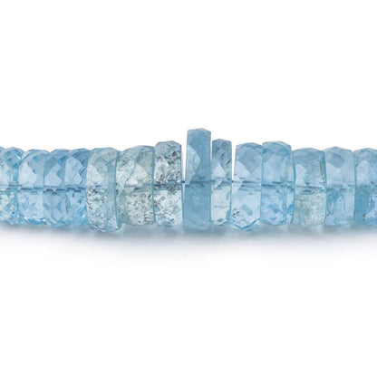 4-12mm Brazilian Aquamarine Faceted Heishi Beads 18 inch 178 pieces AAA