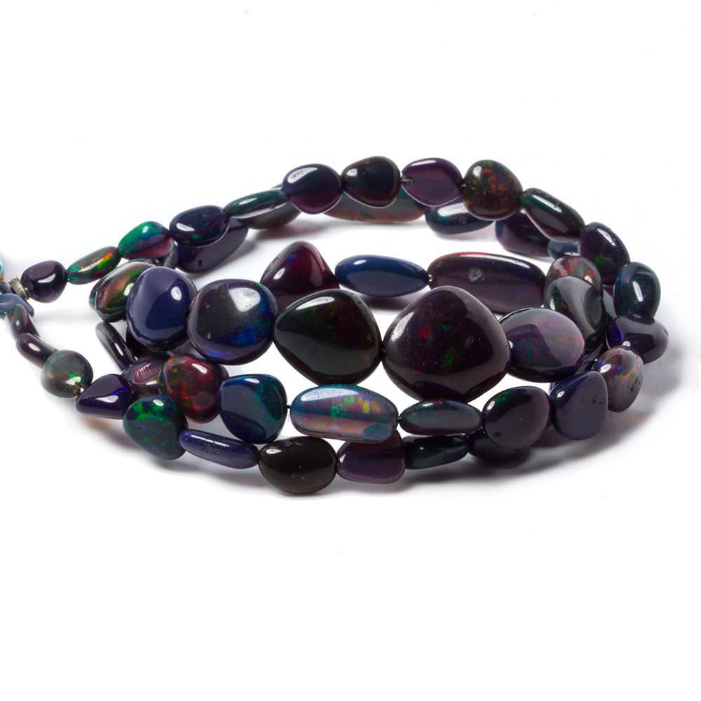 4 - 12mm Ethiopian Wollo Black Opal Plain Nugget Beads 60 pieces AA Grade