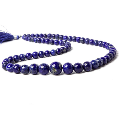 4-12mm Lapis Lazuli Plain Round Beads 18 inch 62 pieces